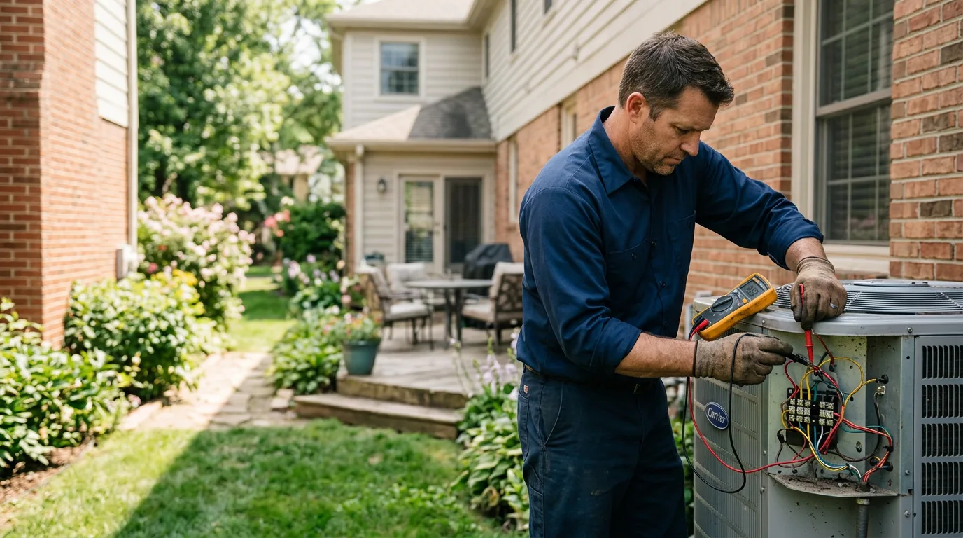 HVAC technician working near Kissee Mills, MO